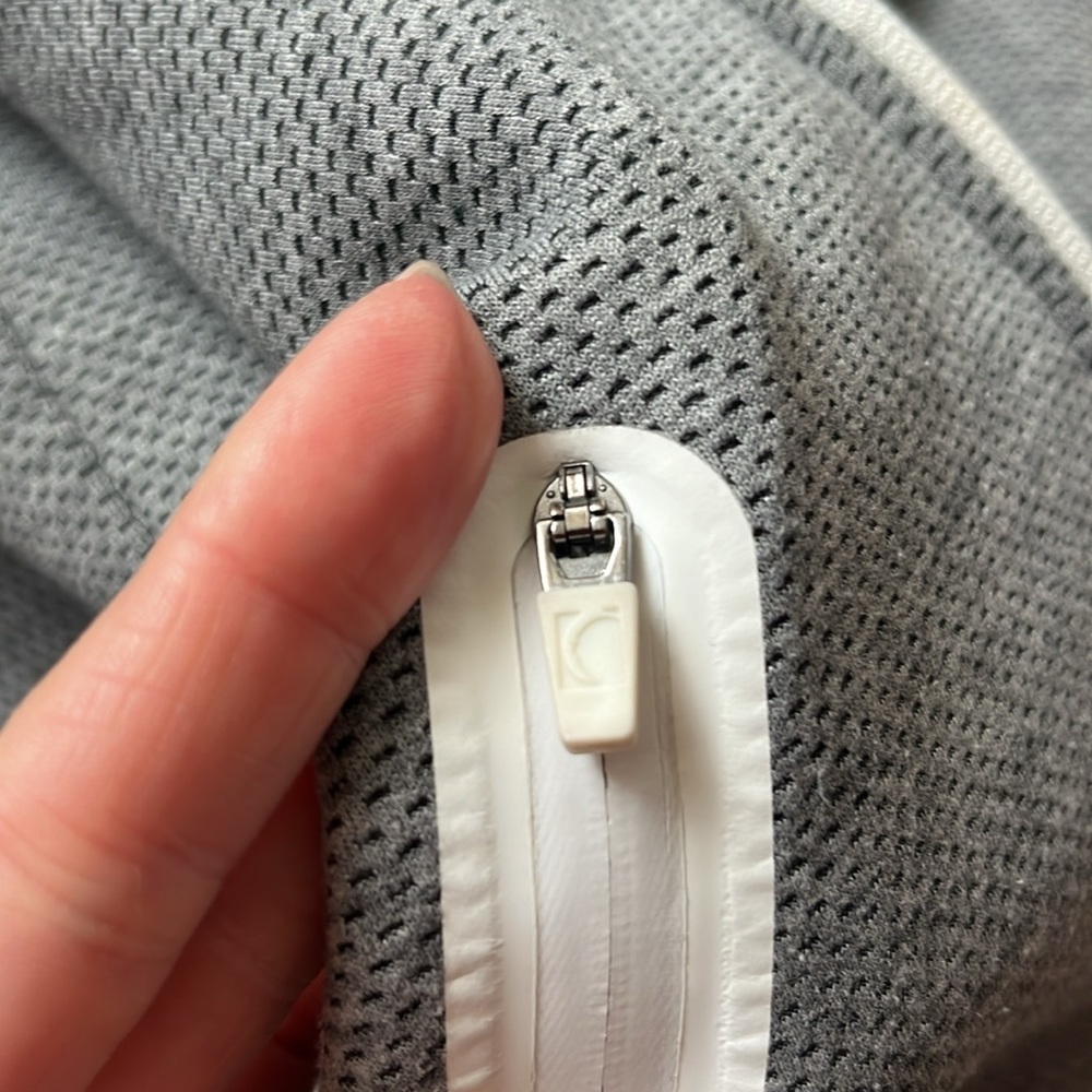 EUC Gray with white trim Zyia full zip jacket - Picture 15 of 15